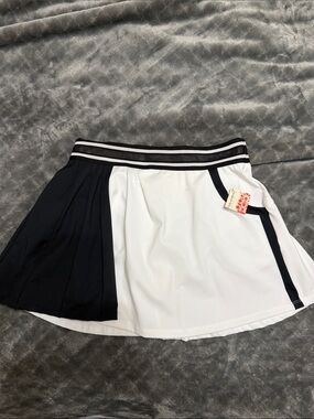 FP Movement by Free People Black and White Panel Skater Skirt